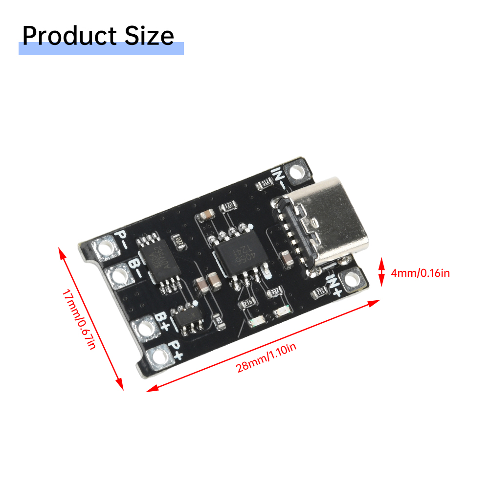 5pcs Type C DC 4-8V TP4056 Li- - огляд і ціна Li Ion Charger Module