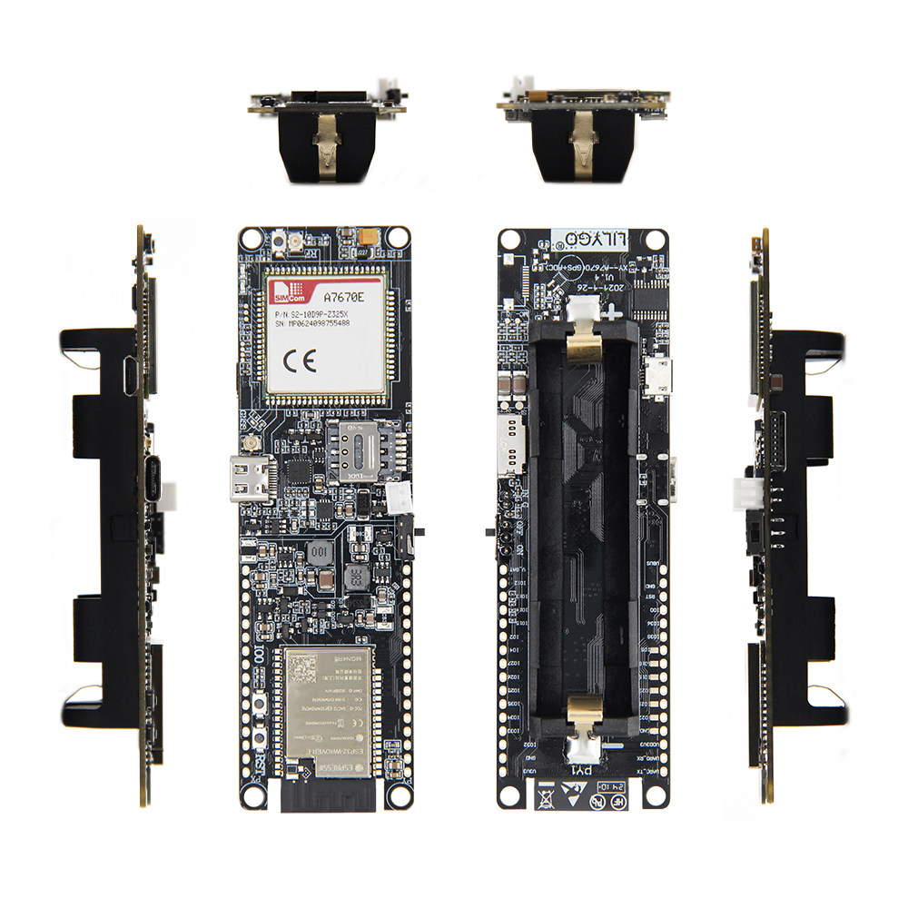 LILYGO T-A7670E ESP32 Module,  - огляд і ціна Esp32 Battery Holder Lipo